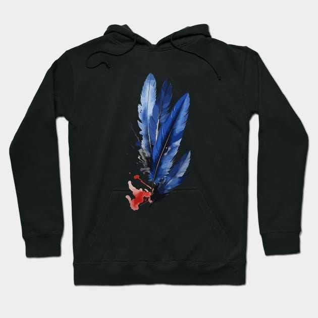 Bird Feathers Hoodie by CatCoconut-Art